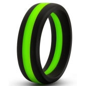 Черно-зеленое эрекционное кольцо Silicone Go Pro Cock Ring - Blush Novelties - в Одинцово купить с доставкой