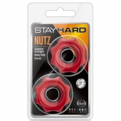 Набор из 2 красных фигурных эрекционных колец NUTZ - Blush Novelties - в Одинцово купить с доставкой