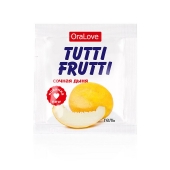 Пробник гель-смазки Tutti-frutti со вкусом сочной дыни - 4 гр. - Биоритм - купить с доставкой в Одинцово