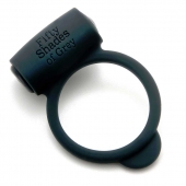 Темно-серое эрекционное кольцо Vibrating Love Ring с вибрацией - Fifty Shades of Grey - в Одинцово купить с доставкой