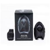 Темно-серый инновационный мужской осциллятор PULSE SOLO LUX с пультом ДУ - Hot Octopuss - в Одинцово купить с доставкой