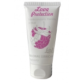 Лубрикант на водной основе с ароматом малины Love Protection Raspberry - 50 мл. - Lola Games - купить с доставкой в Одинцово