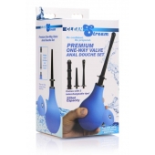 Анальный душ с 3 насадками Premium One-way Valve Anal Douche Set - XR Brands - купить с доставкой в Одинцово