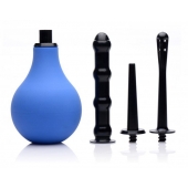 Анальный душ с 3 насадками Premium One-way Valve Anal Douche Set - XR Brands - купить с доставкой в Одинцово