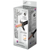 Пояс-трусики с насадкой Glamour Silver - 15,5 см. - LOVETOY (А-Полимер) - купить с доставкой в Одинцово