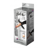 Пояс-трусики с насадкой Glamour - 17 см. - LOVETOY (А-Полимер) - купить с доставкой в Одинцово