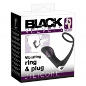 Черное эрекционное кольцо с анальной вибропробкой Vibrating Ring   Plug - Orion - в Одинцово купить с доставкой