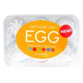 Набор из 6 мастурбаторов Tenga EGG Easy Beat с различным рельефом - Tenga - в Одинцово купить с доставкой