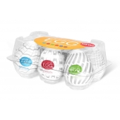 Набор из 6 мастурбаторов Tenga EGG Easy Beat с различным рельефом - Tenga - в Одинцово купить с доставкой