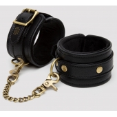 Черные оковы на ноги Bound to You Faux Leather Ankle Cuffs - Fifty Shades of Grey - купить с доставкой в Одинцово