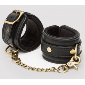 Черные наручники Bound to You Faux Leather Wrist Cuffs - Fifty Shades of Grey - купить с доставкой в Одинцово