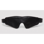 Черная плотная маска на глаза Bound to You Faux Leather Blindfold - Fifty Shades of Grey - купить с доставкой в Одинцово