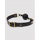 Черный кляп-шар Bound to You Faux Leather Ball Gag - Fifty Shades of Grey - купить с доставкой в Одинцово