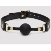 Черный кляп-шар Bound to You Faux Leather Ball Gag - Fifty Shades of Grey - купить с доставкой в Одинцово