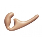 Бежевый безремневой страпон Seduction - 20,5 см. - Lola Games - купить с доставкой в Одинцово