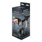 Черный пояс для женщин BEST SELECT с 3 насадками - LOVETOY (А-Полимер) - купить с доставкой в Одинцово