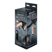 Черный женский пояс BEST SELECT с 3 насадками и вибрацией - LOVETOY (А-Полимер) - купить с доставкой в Одинцово