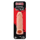 Телесная насадка EXTENDER WITH BALL STRAP 5.5 - 14 см. - Dream Toys - в Одинцово купить с доставкой