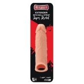 Телесная насадка EXTENDER WITH BALL STRAP 6.5 - 17 см. - Dream Toys - в Одинцово купить с доставкой