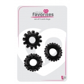 Набор из 3 черных эрекционных колец SET OF 3 COCKRINGS - Dream Toys - в Одинцово купить с доставкой