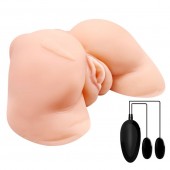 Телесная вибровагина Julie с 2 рабочими отверстиями - Baile - в Одинцово купить с доставкой