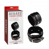 Черные оковы Classic Ankle Cuffs - Chisa - купить с доставкой в Одинцово