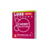 Презервативы с ароматом вишни LUXE Royal Cherry Collection - 3 шт. - Luxe - купить с доставкой в Одинцово