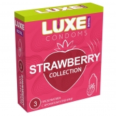 Презервативы с ароматом клубники LUXE Royal Strawberry Collection - 3 шт. - Luxe - купить с доставкой в Одинцово