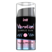 Жидкий интимный гель с эффектом вибрации Vibration! Bubble Gum - 15 мл. - INTT - купить с доставкой в Одинцово