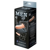 Телесный пустотелый харнесс MEN Style - 17,5 см. - LOVETOY (А-Полимер) - купить с доставкой в Одинцово