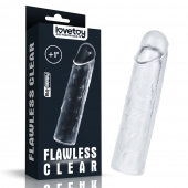 Прозрачная насадка-удлинитель Flawless Clear Penis Sleeve Add 1 - 15,5 см. - Lovetoy - в Одинцово купить с доставкой