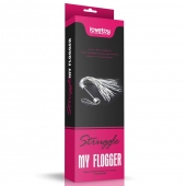 Серебристая плетка Struggle My Flogger с черной ручкой - 45 см. - Lovetoy - купить с доставкой в Одинцово