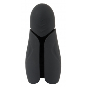 Черный силиконовый вибромастурбатор с нагревом Masturbator with 2 Functions - Orion - в Одинцово купить с доставкой