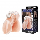 Прозрачная клетка целомудрия Acrylic See-thru Chastity Cage - BlueLine - купить с доставкой в Одинцово