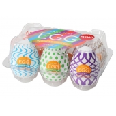Набор из 6 мастурбаторов Tenga EGG IV с различным рельефом - Tenga - в Одинцово купить с доставкой