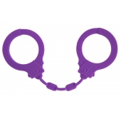 Фиолетовые силиконовые наручники Suppression - Lola Games - купить с доставкой в Одинцово