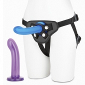 Страпон унисекс Beginners Strap-On с 2 насадками - 15 и 13 см. - Lux Fetish - купить с доставкой в Одинцово