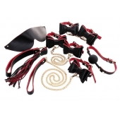 Черно-красный бондажный набор Bow-tie - ToyFa - купить с доставкой в Одинцово