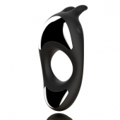 Черное эрекционное кольцо с двумя моторами Zeus Dual Vibe Cock Ring - FeelzToys - в Одинцово купить с доставкой