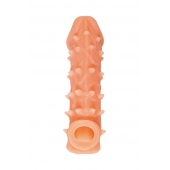 Телесная закрытая насадка с пупырышками Cock Sleeve Size M - 15,6 см. - KOKOS - в Одинцово купить с доставкой