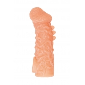 Телесная закрытая насадка с шершавой головкой Cock Sleeve Size L - 17,6 см. - KOKOS - в Одинцово купить с доставкой