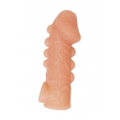 Телесная закрытая насадка с шишечками Cock Sleeve Size S - 13,8 см. - KOKOS - в Одинцово купить с доставкой