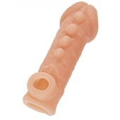 Телесная закрытая насадка с шишечками Cock Sleeve Size S - 13,8 см. - KOKOS - в Одинцово купить с доставкой