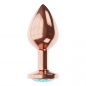 Пробка цвета розового золота с малиновым кристаллом Diamond Topaz Shine L - 8,3 см. - Lola Games - купить с доставкой в Одинцово