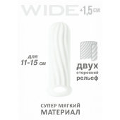 Белый фаллоудлинитель Homme Wide - 13 см. - Lola Games - в Одинцово купить с доставкой