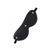 Черная кожаная маска Anonymo с мягким подкладом - ToyFa - купить с доставкой в Одинцово