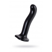 Черный стимулятор для пар P G-Spot Dildo Size M - 18 см. - Strap-on-me - в Одинцово купить с доставкой