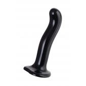 Черный стимулятор для пар P G-Spot Dildo Size M - 18 см. - Strap-on-me - в Одинцово купить с доставкой