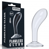 Прозрачный стимулятор простаты Flawless Clear Prostate Plug - 15 см. - Lovetoy - в Одинцово купить с доставкой