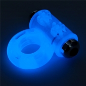 Голубое, светящееся в темноте эрекционное виброкольцо Lumino Play Vibrating Penis Ring - Lovetoy - в Одинцово купить с доставкой